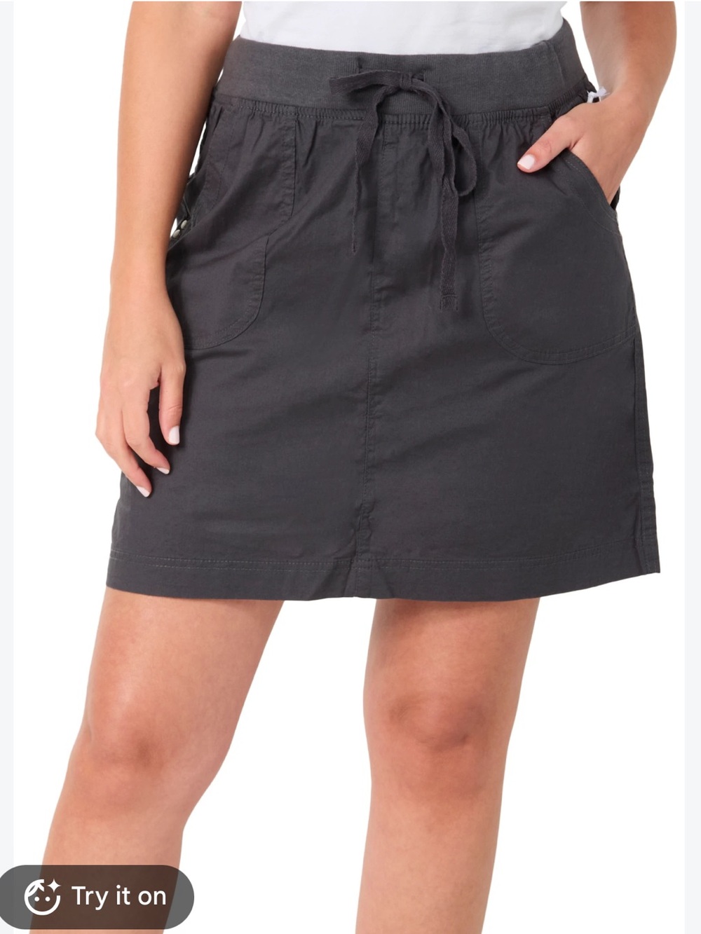 Eddie Bauer Black Drawstring Skort